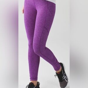 Lululemon Speed Tight IV *Rulu leathered purple leggings 
Size 4